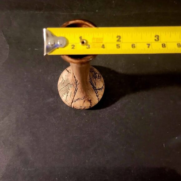 Vintage Fred Devlin Art Pottery Bud Vase With A Pressed Foliage Pattern - Picture 6 of 6